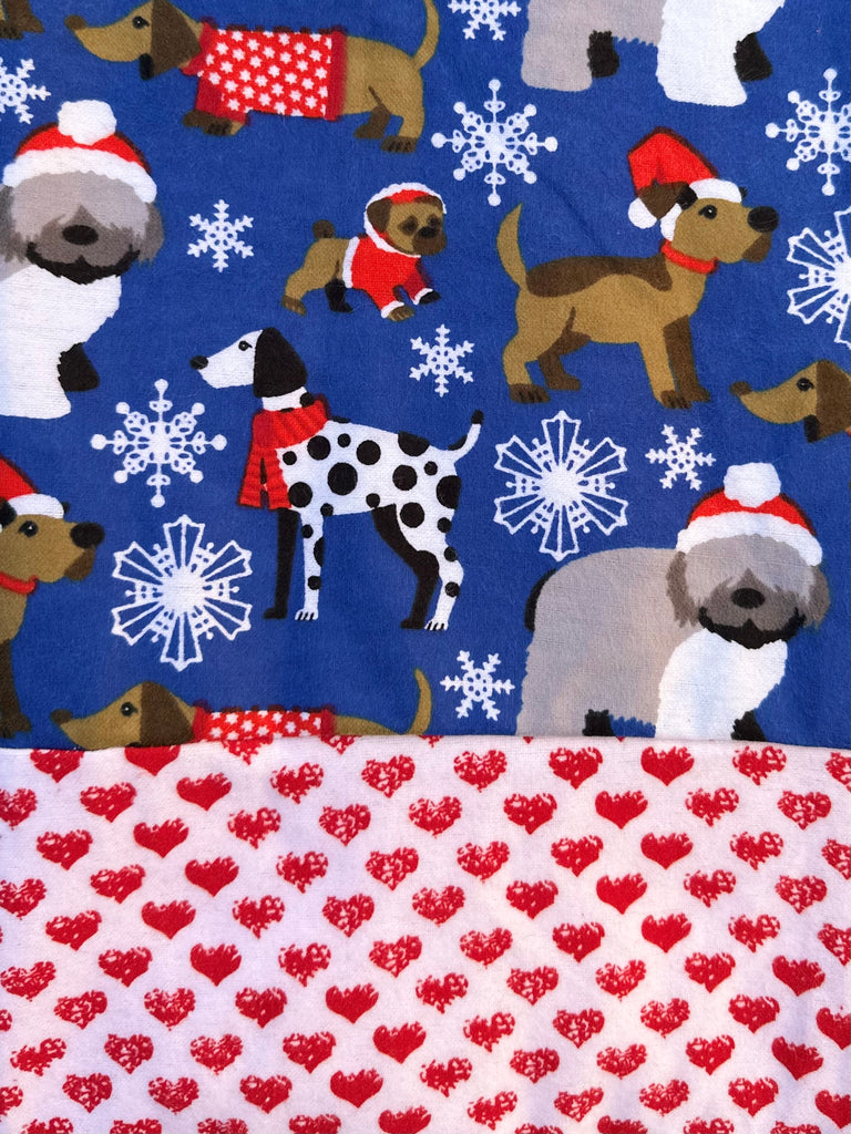 Flannel PANT -  Dog in Hats & Scarves w/ Hearts