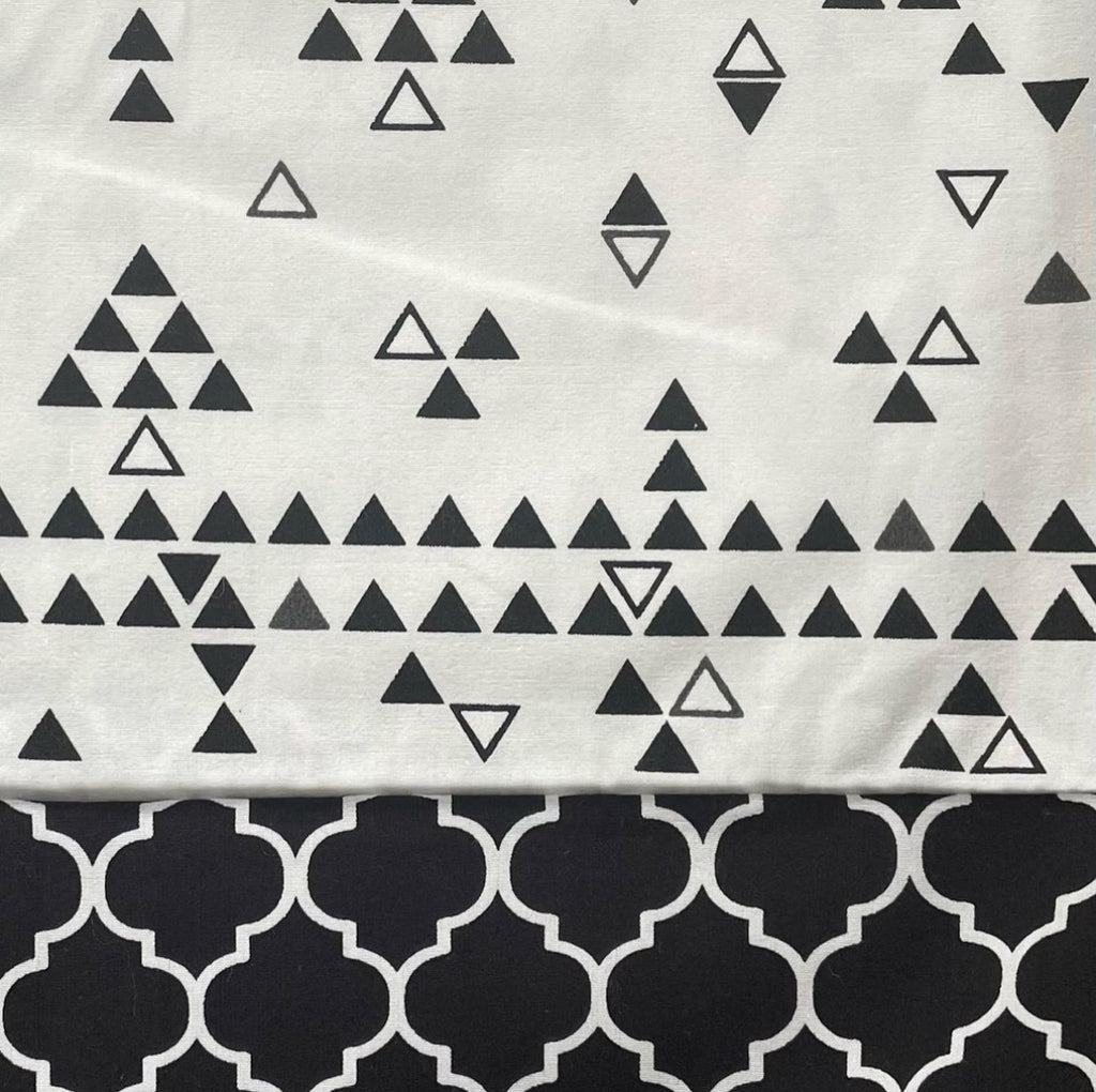 Cotton PANT - Black Triangle Design w/ Black