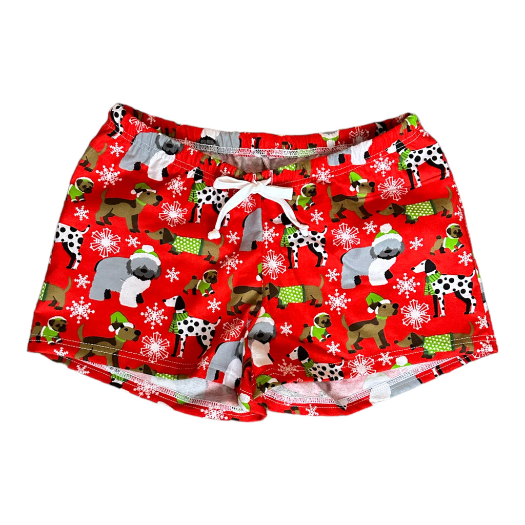 Female BOXERS Flannel -Red Dogs