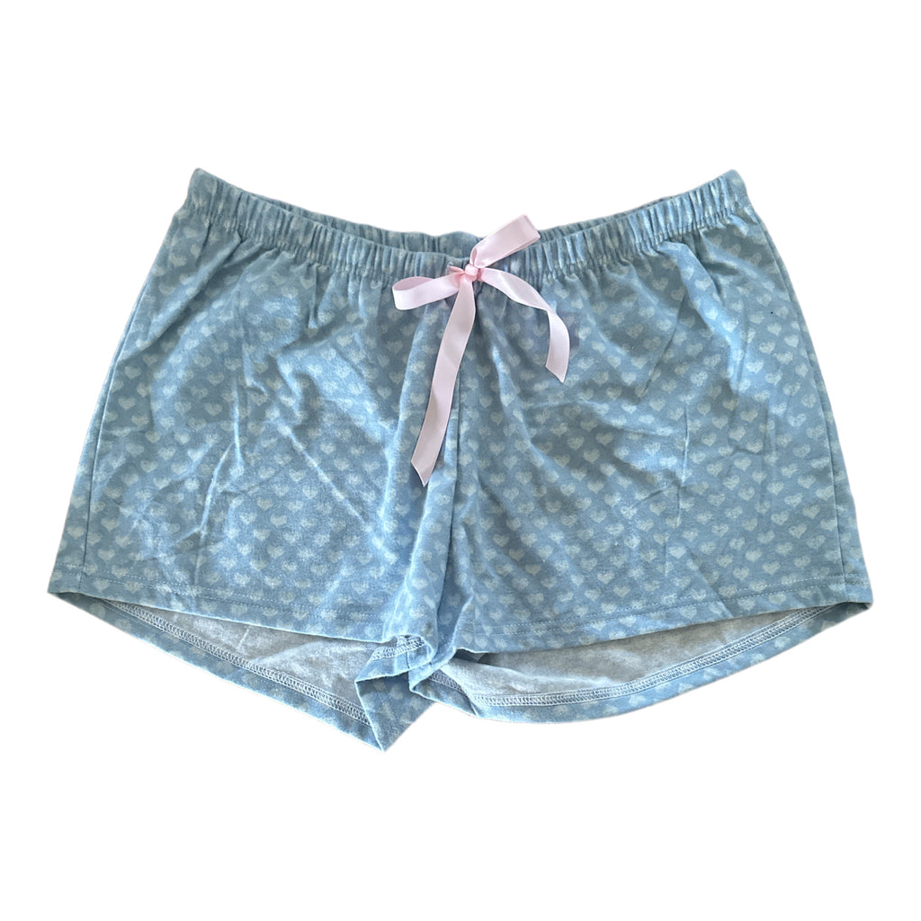 Female BOXERS Flannel - Blue Hearts