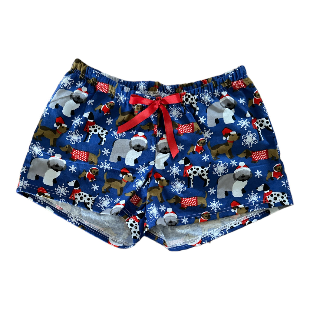 Female BOXERS Flannel - Blue Dog