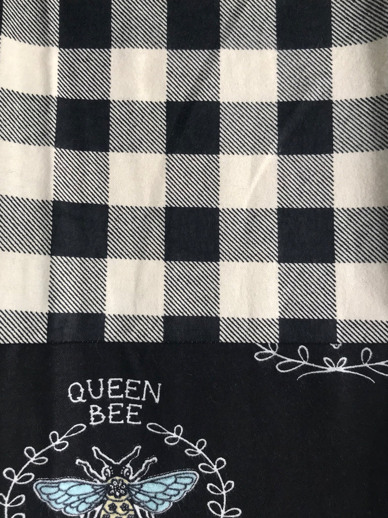 Flannel Pants -Buffalo check w/ Queen Bee