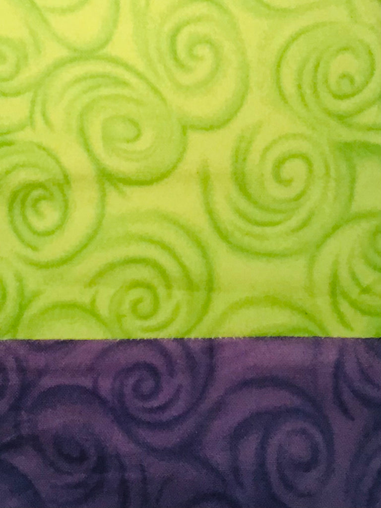 Flannel PANTS - Lime w/ Purple Swirl