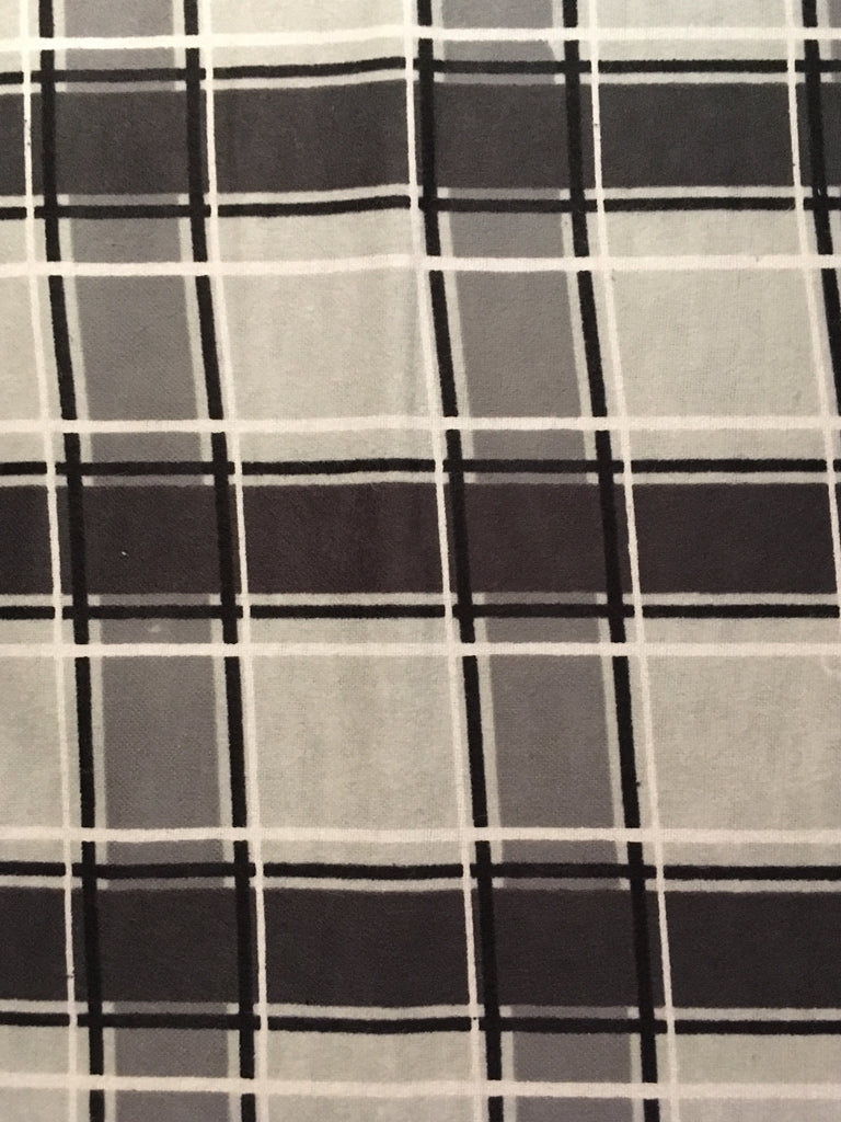 Flannel Pants - Black & Grey Plaid