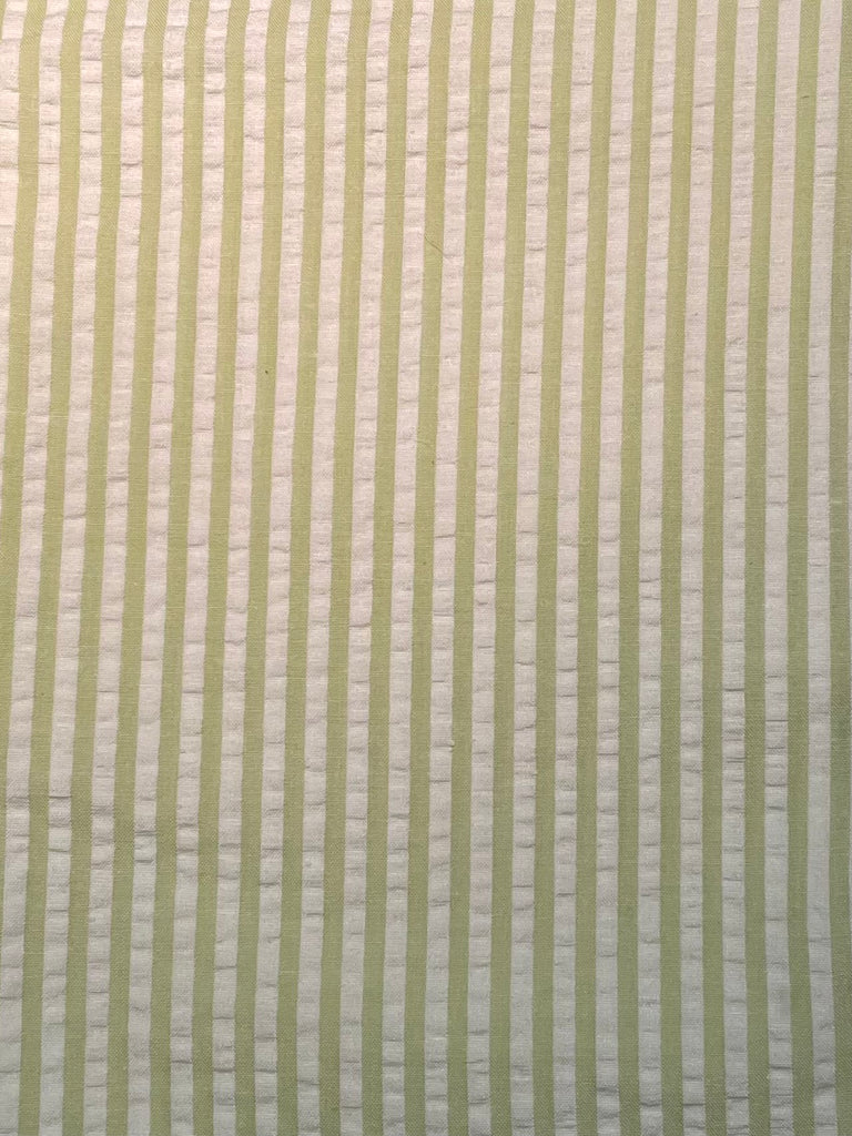 Cotton CAPRI - Lime Stripe Seersucker