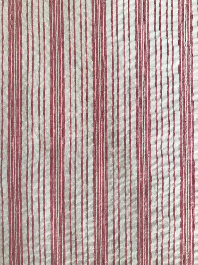 Cotton Seersucker PANT - Red Stripe