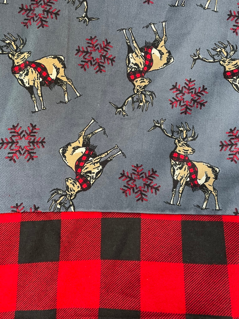 Flannel PANT - Reindeer in Scarves w/ Check