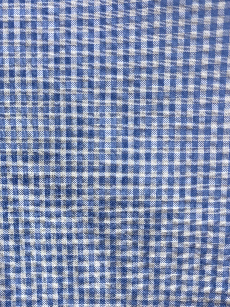 Cotton-Poly Blend  PANT-  Light Blue Gingham