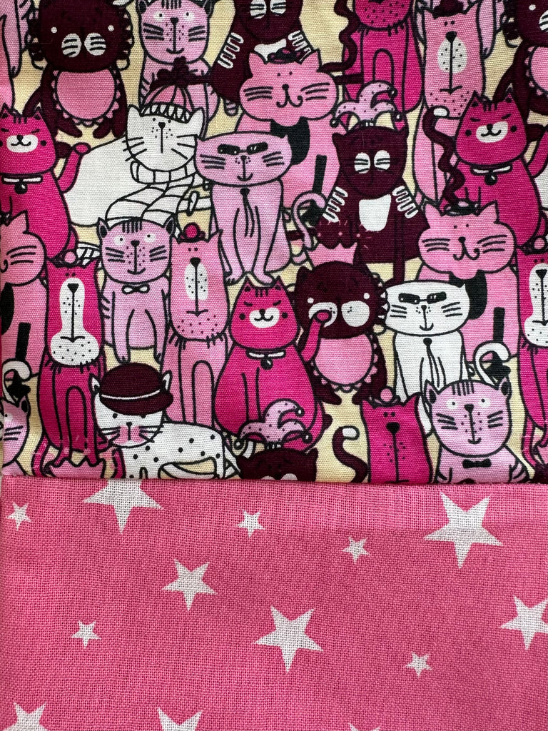 Cotton PANT -  Pink Cats w/ Pink Stars