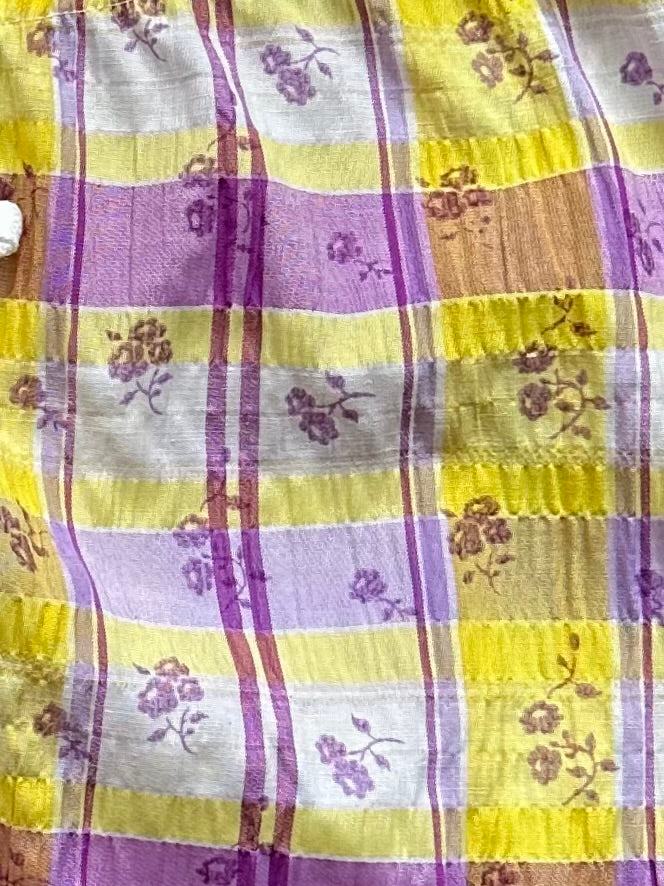 Female BOXERS Seersucker - Purple & Yellow Plaid