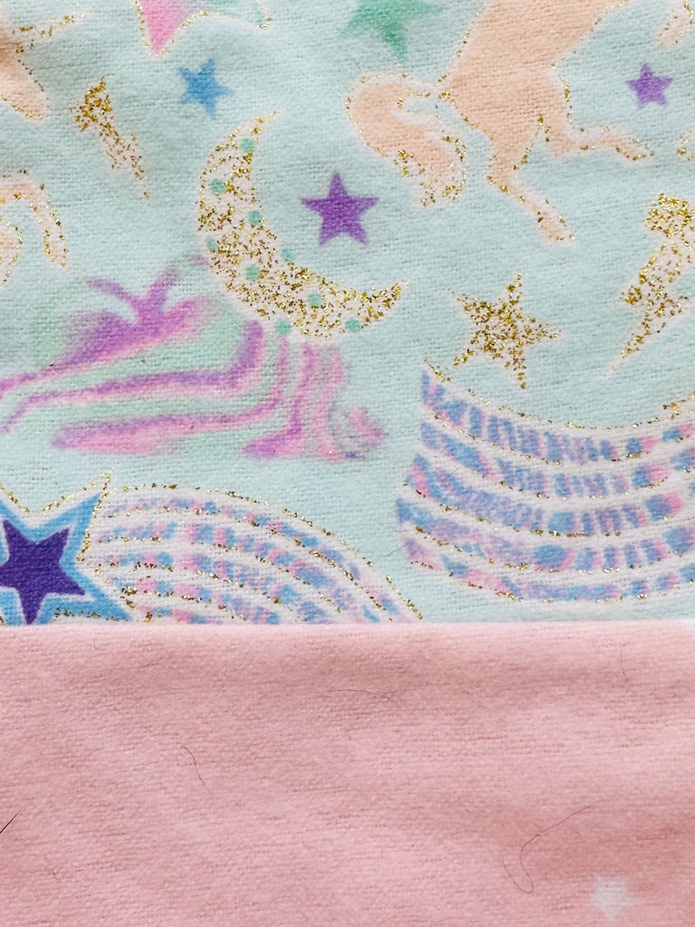 Flannel Pants - Unicorns w/ Light Pink Stars