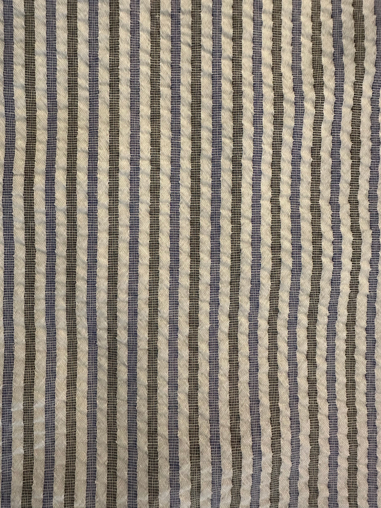 Seersucker  PANT-  Blue & Grey Stripe