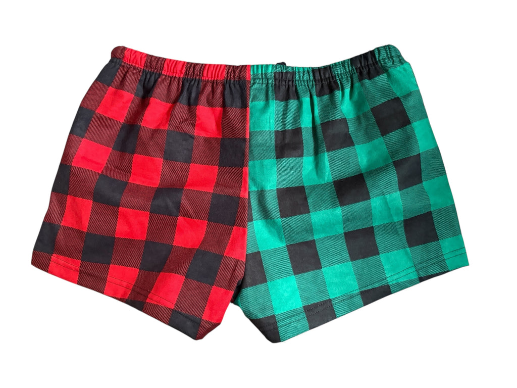 Female BOXERS Flannel- Colour block - Buffalo Check