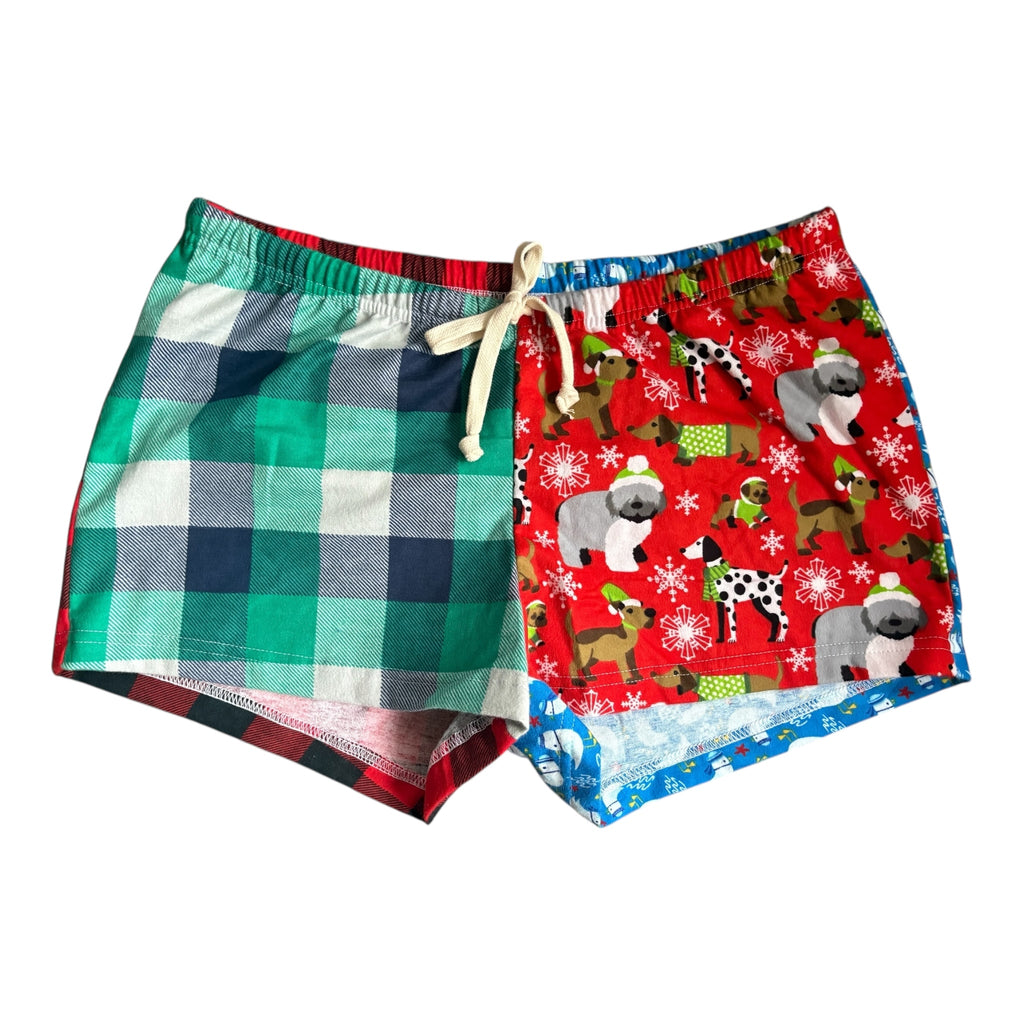 Female BOXERS Flannel- Colour block -