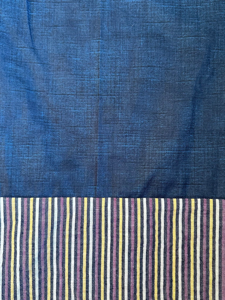 CAPRI Cotton - Navy Blue w/ Seersucker Stripe