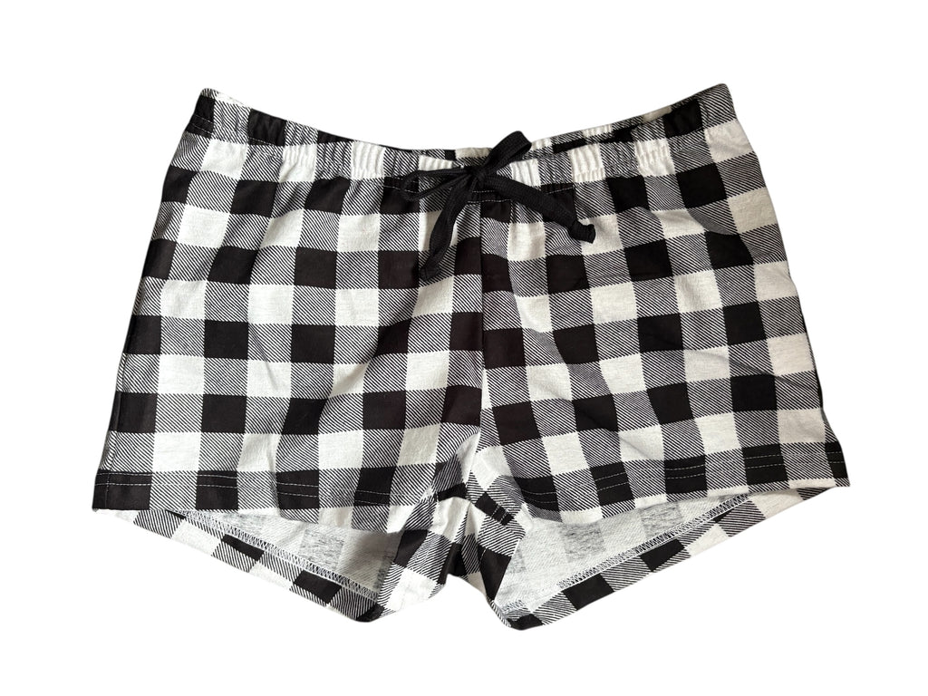 Female BOXERS Flannel - White Buffalo Check