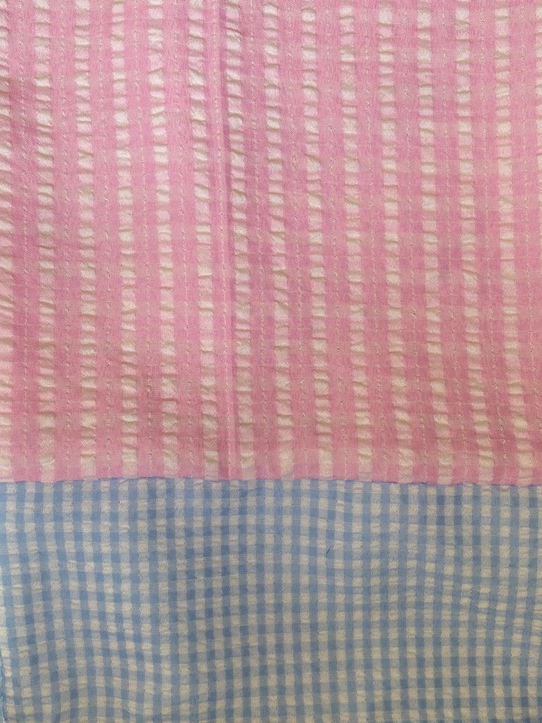 CAPRI Seersucker  -  Pink w/ Lt Blue Gingham