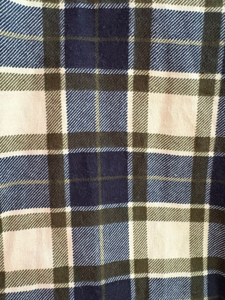 Flannel PANT - Olive & Navy Plaid