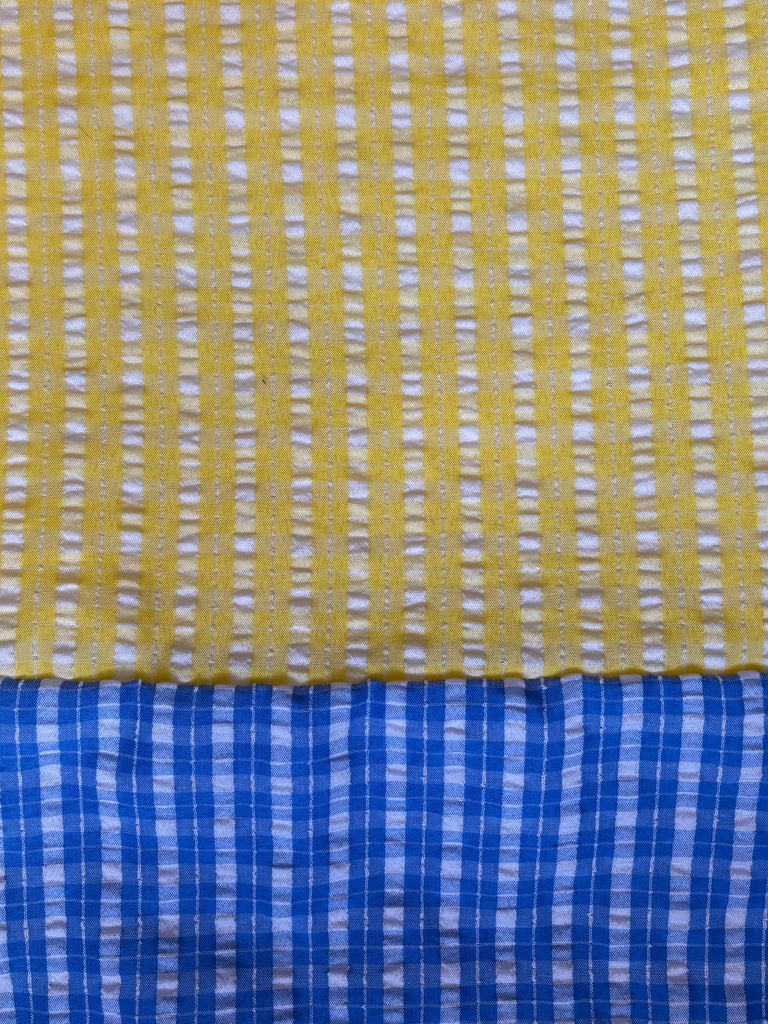 CAPRI Seersucker  -  Yellow w/ Blue