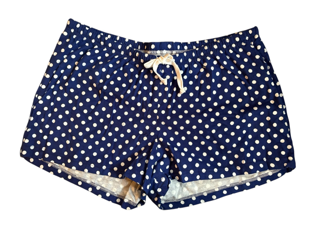 Female BOXERS Flannel - Navy Polka Dot