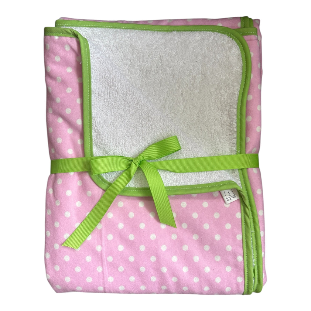 Hooded Towel - Pink Dot