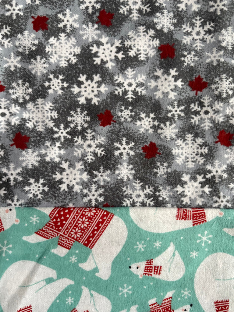 Flannel PANT - Grey Snowflakes w/ Polar Bears