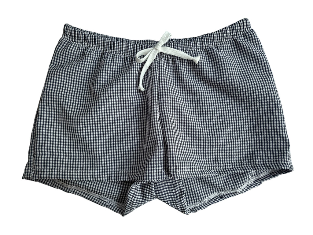 Female BOXERS Seersucker - Navy Gingham