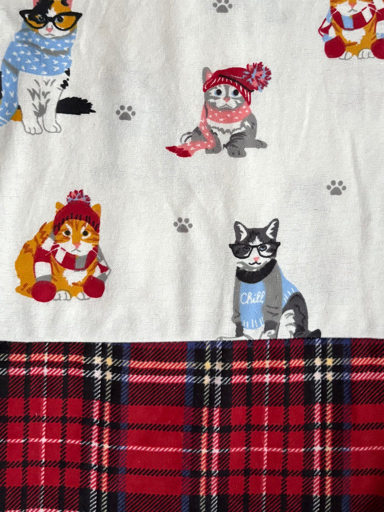Flannel PANT - Cats w/ Red Plaid