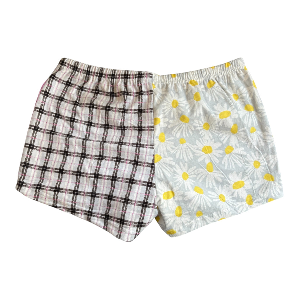 Female BOXERS Flannel- Colour block -  Paws/Pink & Daisy/Plaid