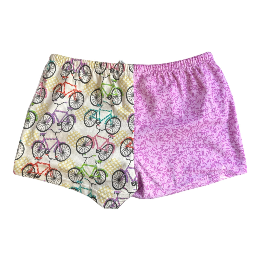 Female BOXERS Flannel- Colour block -  Daisy/Paws & Pink/Bike