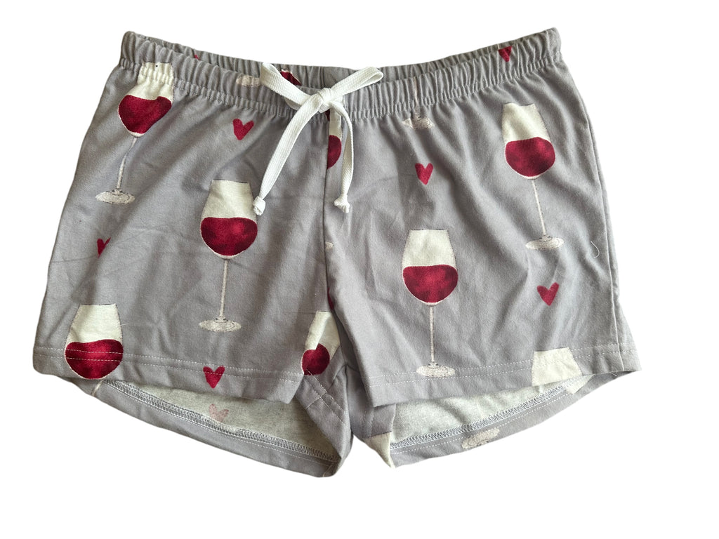 Female BOXERS Flannel - Red Wine