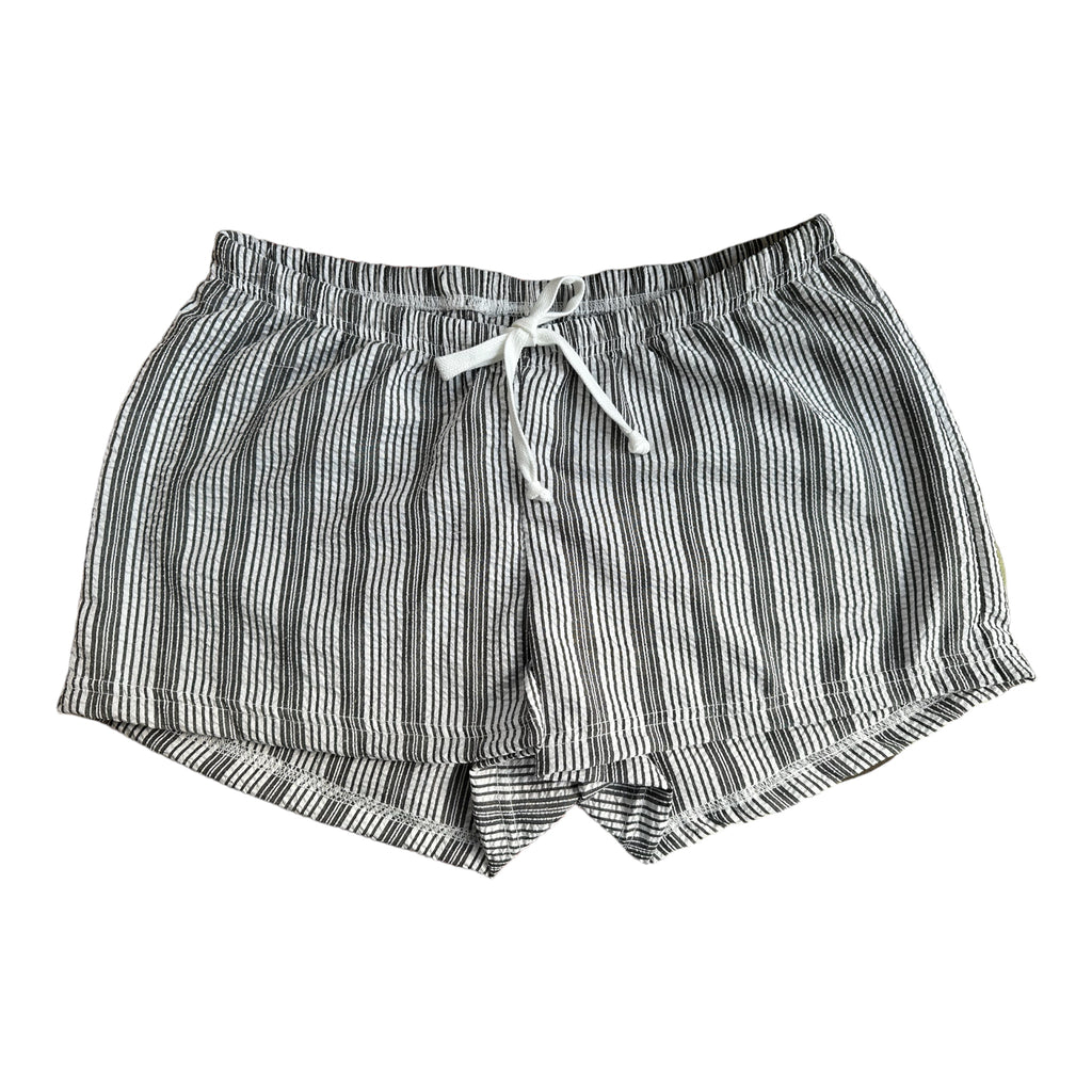 Female BOXERS Seersucker - Dark Grey Stripe