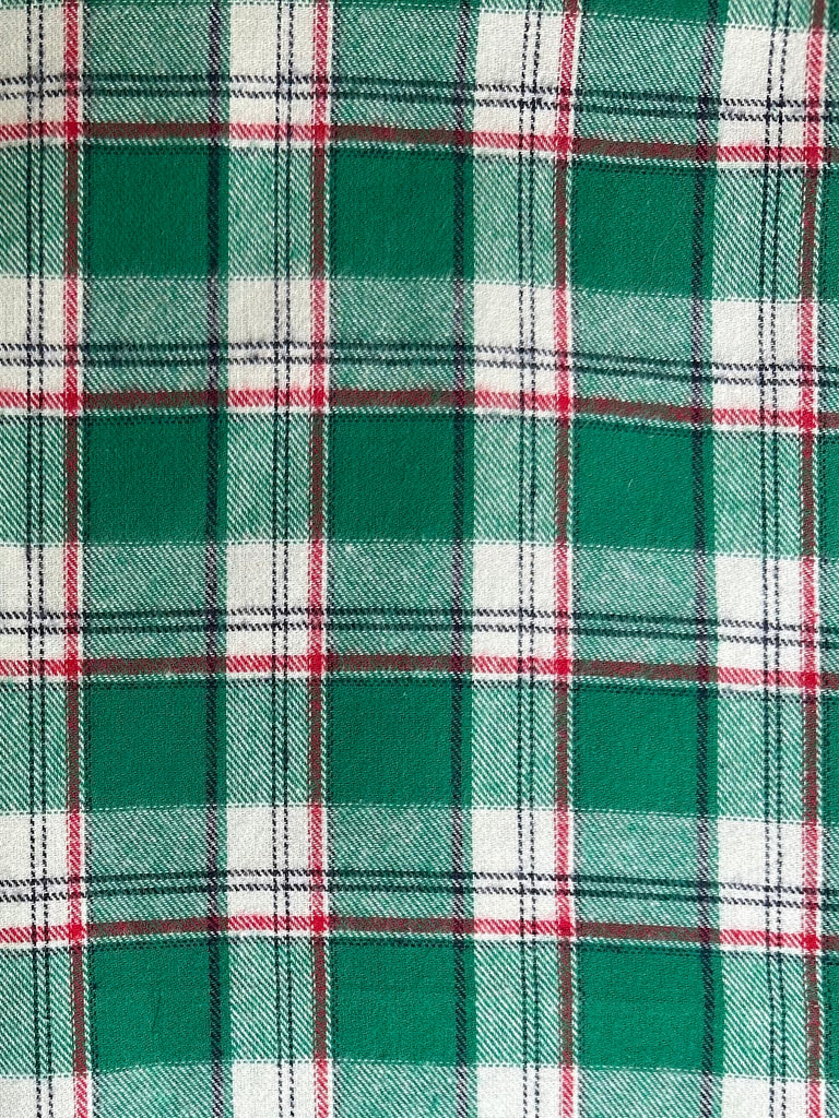 Female BOXERS Flannel - Green Plaid