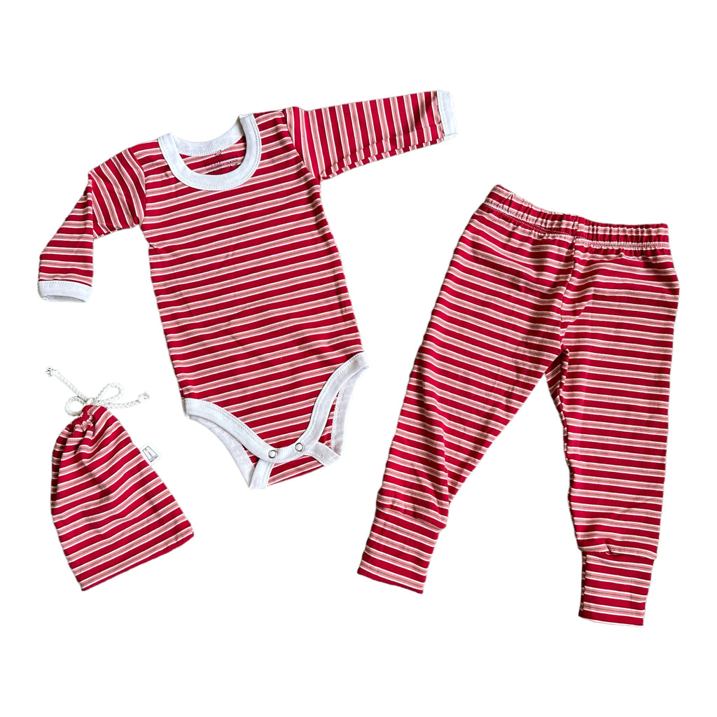 Jersey Baby Sets - Red Stripe