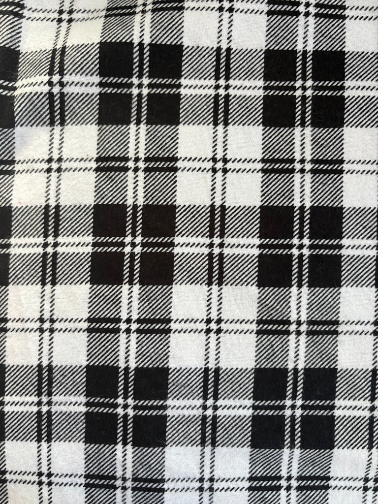 Flannel PANT - Black & White Plaid