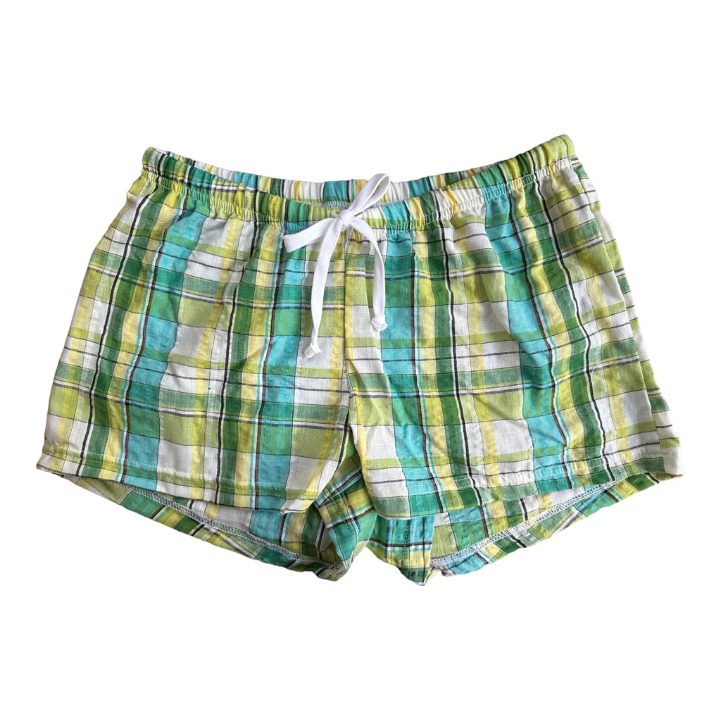 Female BOXERS Seersucker - Green Plaid