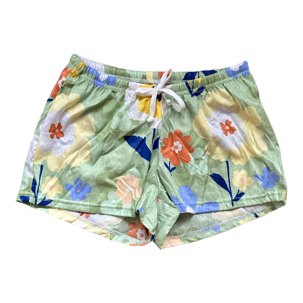 Female BOXERS  Cotton - Big Green Flowers