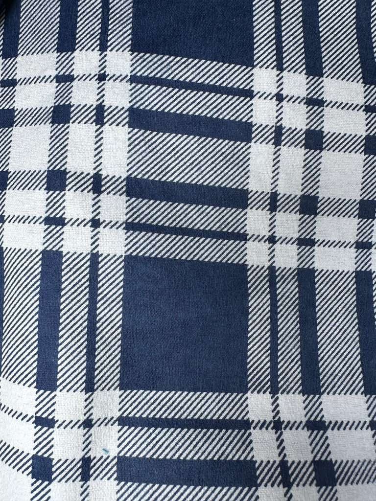 Flannel PANT - White & Blue Plaid