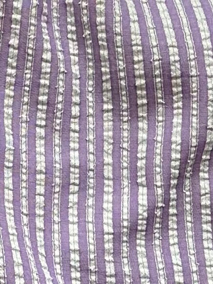 Seersucker  PANT-  Mauve Stripe