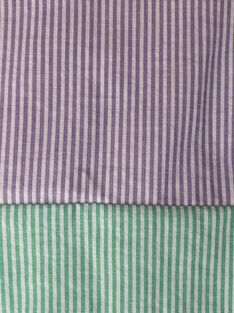 CAPRI Cotton - Mauve Stripe w/ Green Stripe