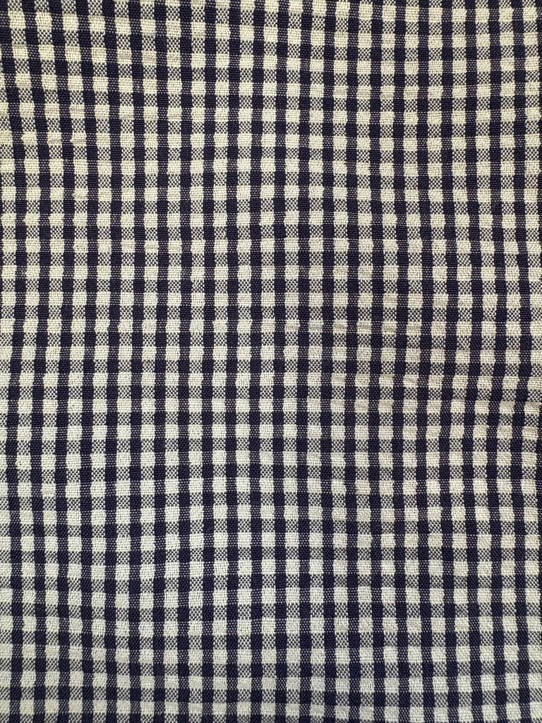 Unisex Seersucker SHORTS- Black Gingham