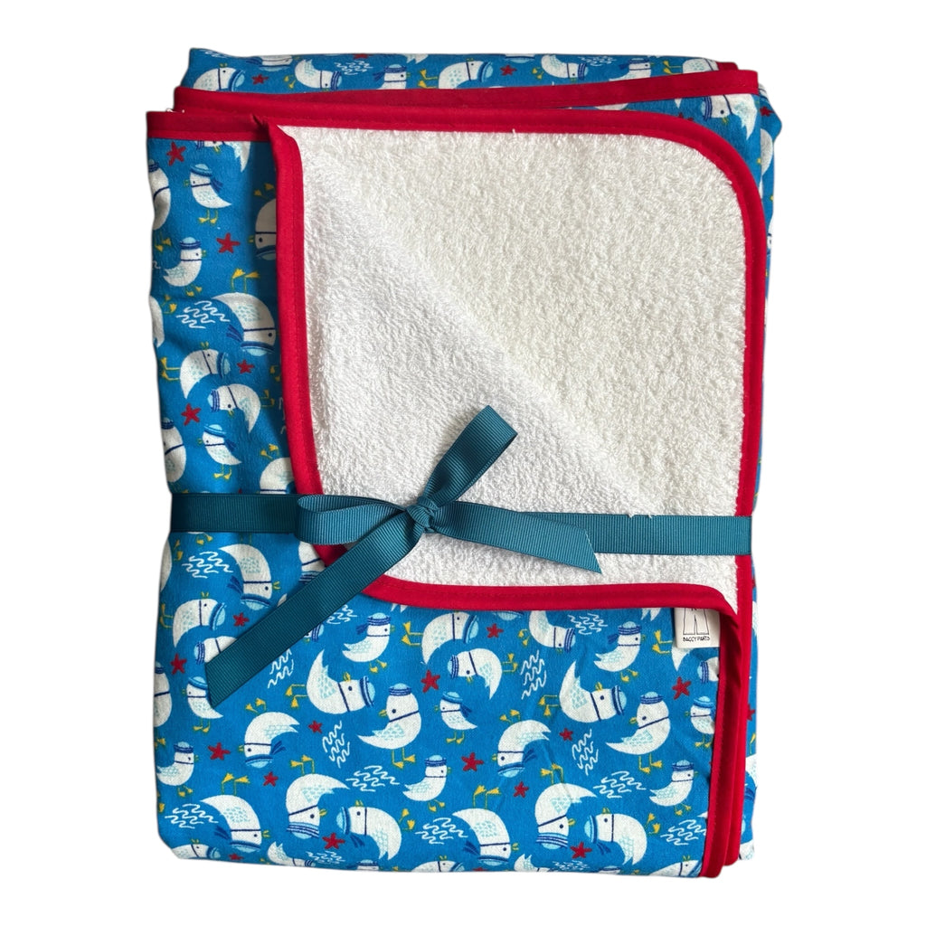 Hooded Towel - Blue Birds
