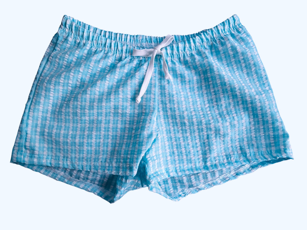 Female BOXERS Seersucker - Turquoise