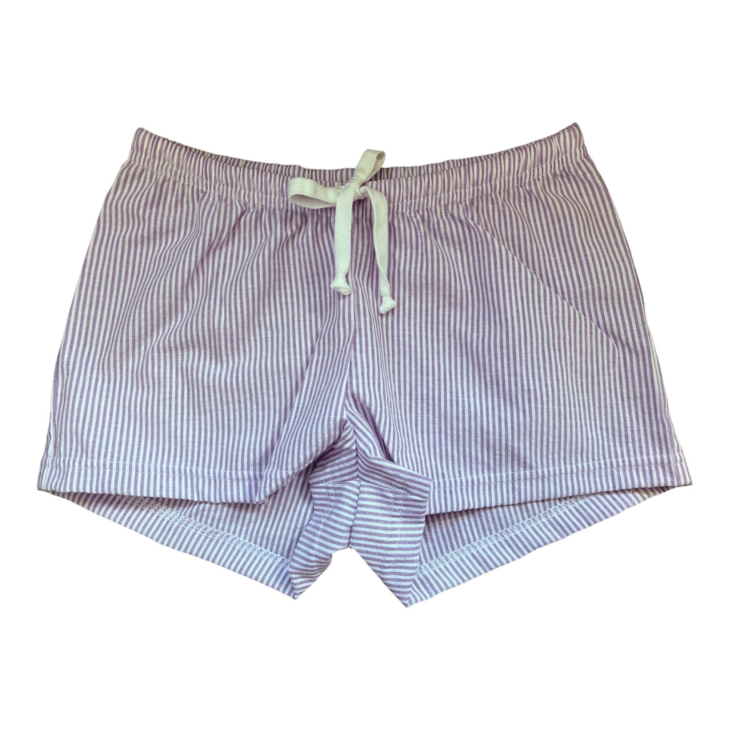 Female BOXERS Cotton/Seersucker  -  Mauve Stripe