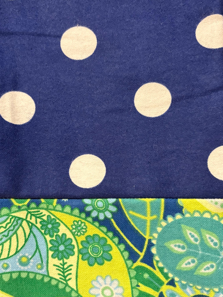 Flannel PANT - Navy Dot w/ Green & Blue Paisley