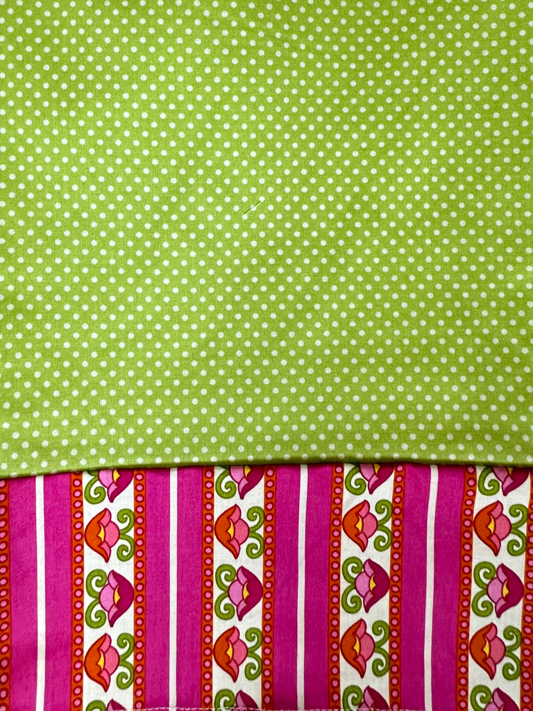 CAPRI Cotton- Green Dot w/ Preppy Pink