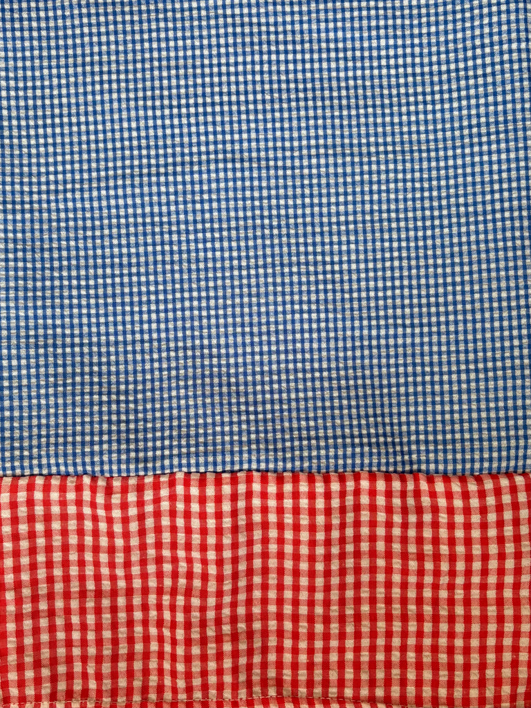 CAPRI Seersucker  -  Blue Gingham w/ Red Gingham