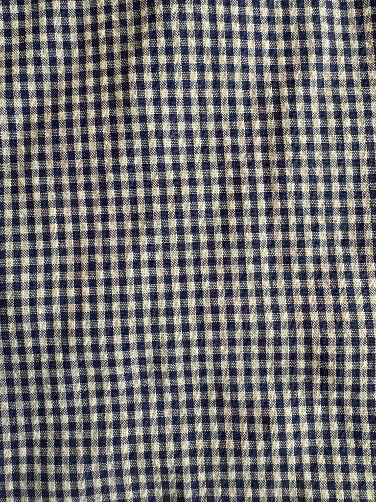 Cotton-Poly Blend  PANT-  Navy Blue Gingham