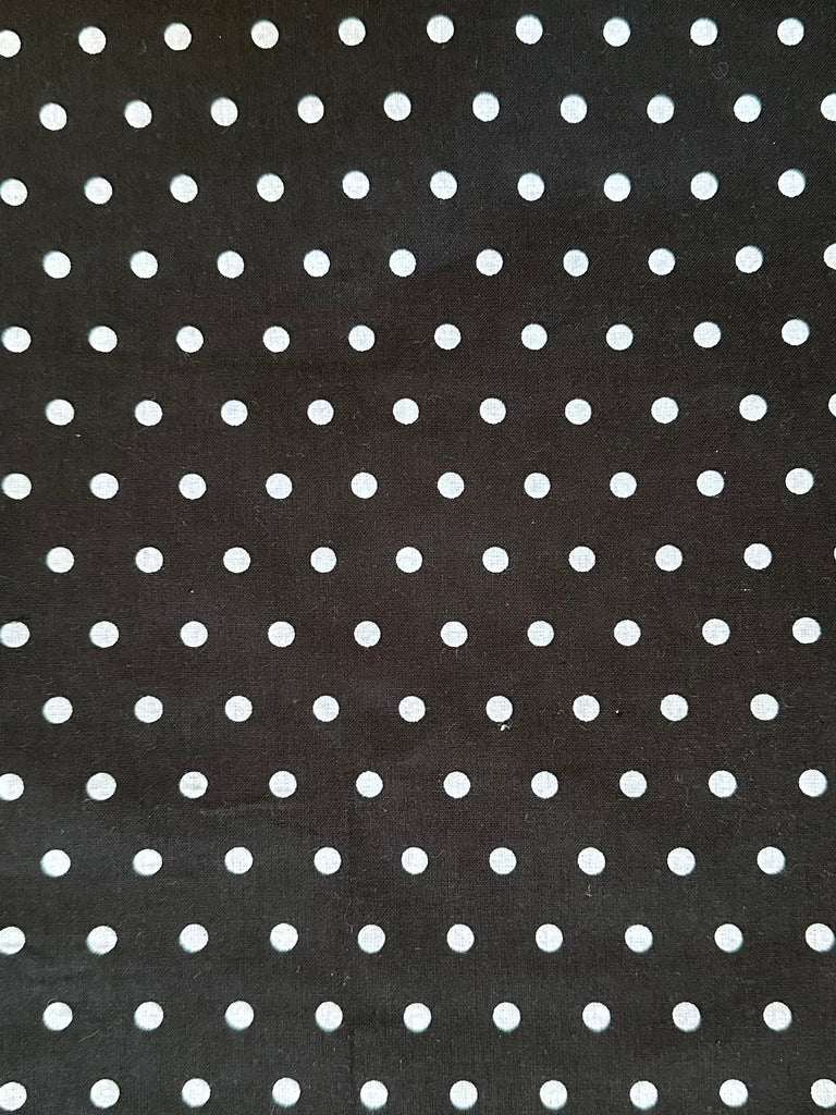 CAPRI Cotton - Black & White Polka Dot