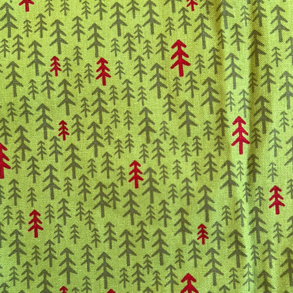 Female BOXERS  Cotton - Green & Red Tree